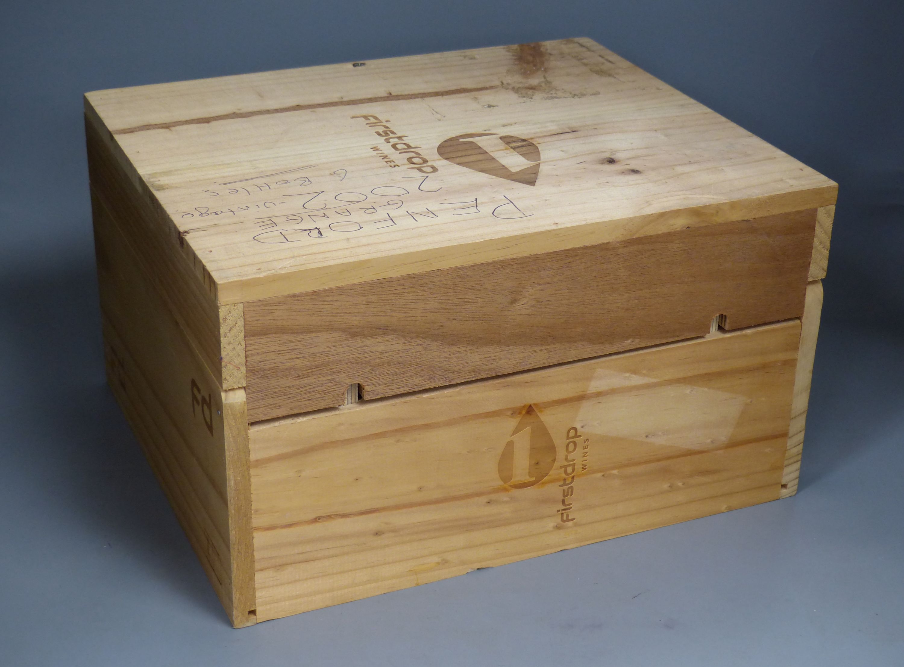 A case of six Penfolds Grange 2002, in wooden box.